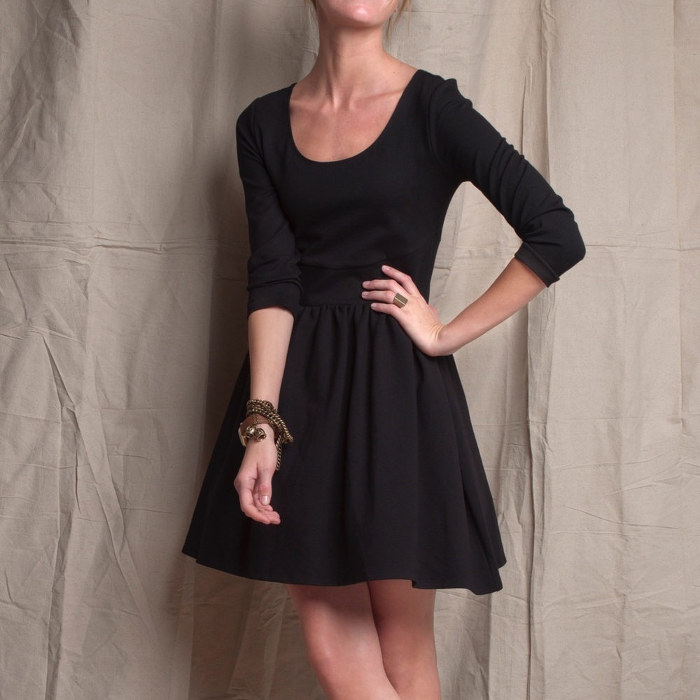 NWT Black Club Monaco Frida Dress with Stunning Corset Waist Detail